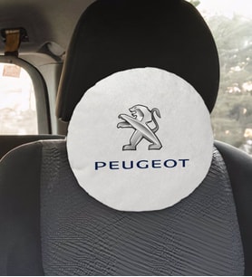 BK Gift Peugeot Tasarımlı Yuvarlak Araç Koltuk Yastığı-1