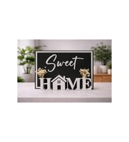 Sweet Home Dekor Tablo – Masa Üstü Ev Yazısı, Minimalist Ev Dekorasyonu