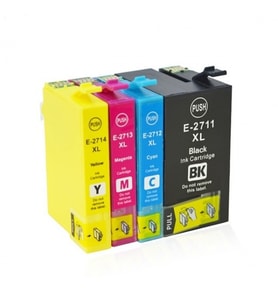 Photo Print® WORKFORCEWF-3640DTWF Uyumlu 27XL T2711-T2712-T2713-T2714XL 4 Renk Muadil Kartuş Takım (Çok Renkli)