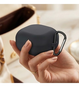 Galaxy Buds 4 Kılıf Askı Aparatlı Mat Silikon Siyah