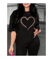 Baskılı T-shirt - Siyah