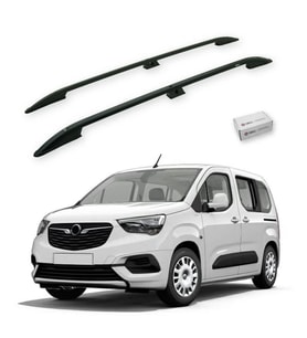 Turtle Opel Combo Life 2019-2025 / Kısa Şasi Tavan Çıtası Crown Siyah