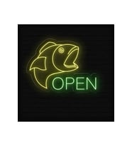 OPEN Yazılı ve Şekilli Neon Tabela