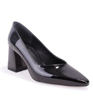 Dagoster DZA07-129615 Siyah Rugan Stiletto Topuklu Kadın Ayakkabı