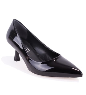 Dagoster DZA07-388499 Siyah Rugan Stiletto Topuklu Kadın Ayakkabı
