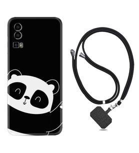 General Mobile Gm 23 Kılıf Silikon Boyun Askılı İpli Desenli Silikon Bay Bay Panda 1784