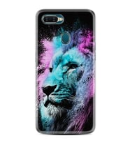 Oppo A5S A15 A16 A54 A55 A73 A74 Kılıf Desemli Silikon Pink Blue Leon 1603