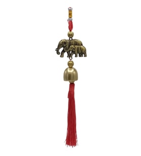 Çin Feng Shui Şans ve Bereket Filleri Metal Çan 30 cm (Karışık)