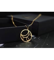 Tılsım Hilal Ay Charm Kolye Gümüş Bağlantı Kolye