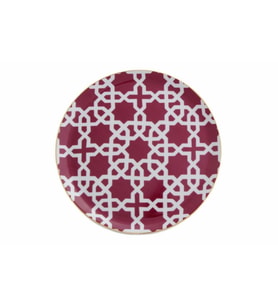 Porland Morocco Desen5 Fuşya Düz Tabak 24 cm 04A+P021467