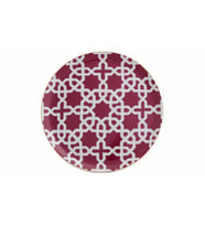 Porland Morocco Desen5 Fuşya Düz Tabak 24 cm 04A+P021467