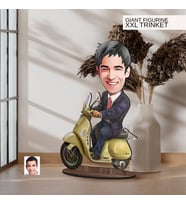 BK Gift Kişiye Özel Erkek Motorcu Karikatürlü Büyük Boy Ahşap Biblo-3, Arkadaşa Hediye , Sevgiliye Hediye, Kişiye Özel Biblolar