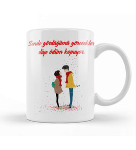 Sevgililer Günü Sevgiliye Hediye 0220 Kupa Bardak Porselen