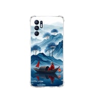 PrintiFy Oppo Reno64g ile Uyumlu Simya Serisi Sonsuz Akış Tasarımlı Uv Baskılı Köşe Korumalı Antişok Kılıf