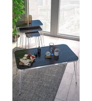 Zigon Sehpa Kr Ve Orta Sehpa Kr Set Gümüş Bendir Tel