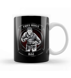 Funny Free Hugs Jiu Jitsu Pun BJJ Martial Arts Kupa Bardak Porselen