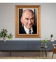 Altın Varaklı Paspartulu Çerçeveli Tablo rv997