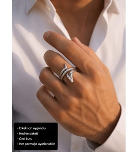 Serpent Ring Ejderha Yılan Erkek Yüzüğü