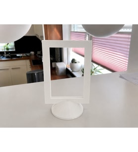 3D Baskı Modern Fotoğraf Çerçevesi - Masaüstü ve Raf Üstü Dekoratif Resimlik-Beyaz