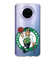 Huawei Mate 30 Uyumlu Kapak Boston Celtics Tasarımlı Şeffaf Silikon Kılıf