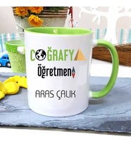 Coğrafya Öğretmenine Özel Öğretmenler Günü Hediyesi Kişiye Özel Kupa Bardak