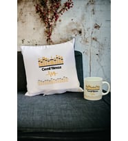Tonmasiter Kupa Bardak ve Yastık Set (Beyaz)