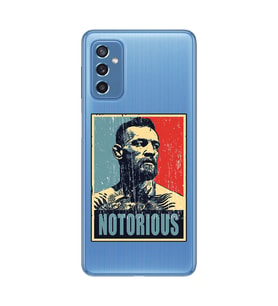 Samsung Galaxy M52 Uyumlu Conor Mcgregor Notorious Desenli Şeffaf Telefon Kılıfı