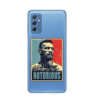Samsung Galaxy M52 Uyumlu Conor Mcgregor Notorious Desenli Şeffaf Telefon Kılıfı