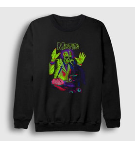 Presmono Unisex Siyah Lab The Misfits Sweatshirt 174901tt