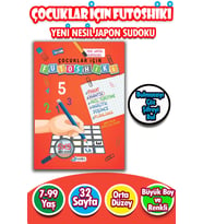 Çocuklar İçin Zeka & Dikkat Güçlendiren FUTOSHİKİ Orta Düzey Yeni Nesil JAPON SUDOKU 7-99 Yaş 