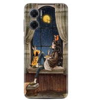Xiaomi Redmi Note 11E Kılıf Resimli Desenli Baskılı Silikon Dog And Girl 1358