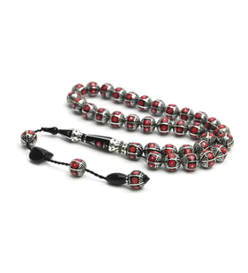 BlackCraft Oltu Taşı Karpuz Model Mercan Tespih