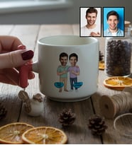Kişiye Özel Karikatürlü Kankaya Erkek Kardeşe Abiye Hediye T Kupa Doğum Günü Hediyesi