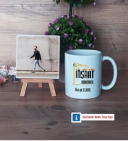 İnşaat Mühendisi Fotoğraflı Dekoratif Taş, Kupa Bardak Beyaz Hediye (Model 1)