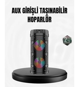 Mey İthalat® Kablosuz Stereo Hoparlör Usb + Sd Kart + Aux Destekli Bluetooth 5.0