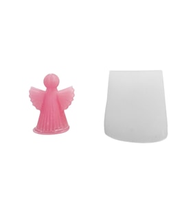 Tahtakale Toptancı Silikon 3D Dik Çizgili Minimalist Melek Mum Kalıbı