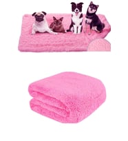 Yumuşak Pembe Peluş Kedi ve Köpek Yatağı 60x90 cm, Konforlu ve Şık