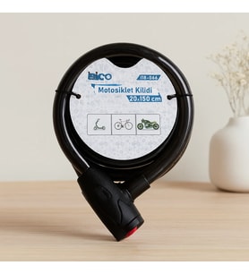 Northcity Anahtarlı Çelik Tel Bisiklet ve Motor Kilidi 20mm x 150cm