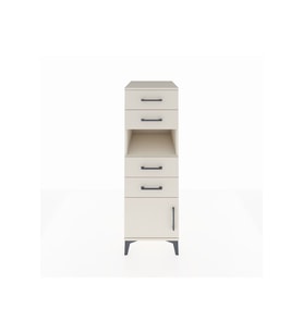 Kronos Dolap Tek Raflı 4 Çekmeceli Tek Kapaklı 44x59x134 Aytaşı-Aytaşı