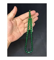 SEVGİLİYE ÖZEL HEDİYE TTOZ KEHRİBAR TESBİH YEŞİL RENKLİ KAPSÜL KESİM 11MMX7,5MM H-1569.