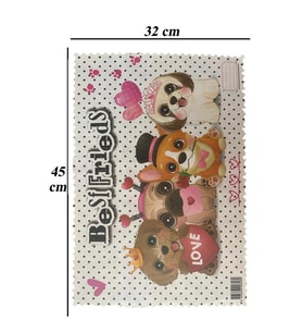 Beslenme Bezi Yıkanabilir 32x48 cm 1 Adet Best Frieds Beslenme Örtüsü Okul Öncesi Kreş Anasınıfı İlkokul İçin İdeal (Karışık)