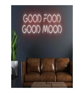 GOOD FOOD GOOD MOOD Yazılı Neon Tabela