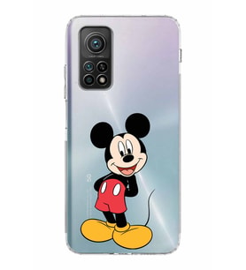 Xiaomi Mi 10T Pro  Kamera Korumalı Kapak Mickey Mouse Tasarımlı Şeffaf  Kılıf