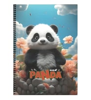 GIPTA PANDA SPİRALLİ KARTON KAPAK A4 80YP. ÇİZGİLİ  DEFTER