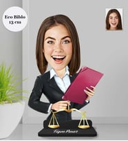 Kişiye Özel Avukat Kadın Ahşap Eco Biblo -4