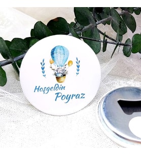 15 Adet Balonlu Ayıcık Metal Yenidoğan Açacak Magnet-