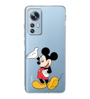 Xiaomi Mi 12 Uyumlu Kamera Korumalı Kapak Mickey Mouse Tasarımlı Şeffaf Silikon Kılıf