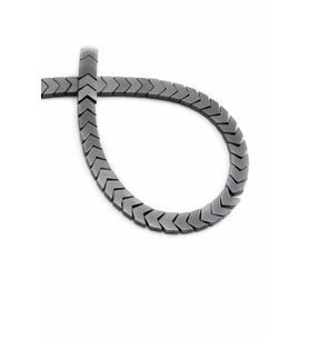 Hematit Doğal Taş Parlak Füme Çavuş Kesim 6x3mm Dizi [AA]