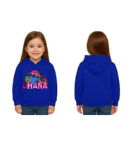 Unisex Stitch Baskılı Çocuk Swaetshirt Baskılı Kapüşonlu 3 İplik Şardonlu (SAKS MAVI)
