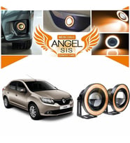 Dacia Logan Uyumlu, Universal Mercekli Led Angel Sis Farı, 76mm Turuncu Renk
